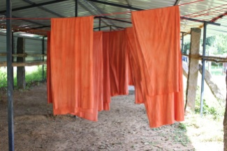 cotton dyed with madder